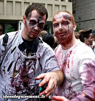 Déguisement et maquillage de zombie