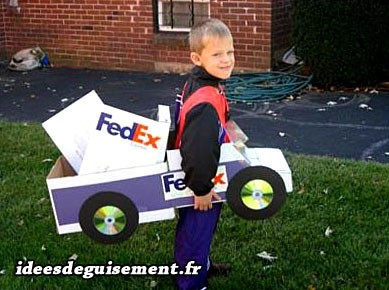 Déguisement enfant de livreur FedEx