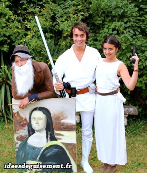 Déguisement en duo de Luke Skywalker et Princesse Leia Organa
