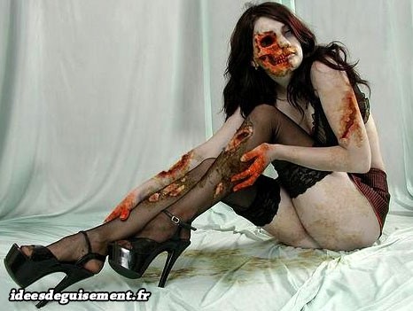 Costume de modèle sexy zombie