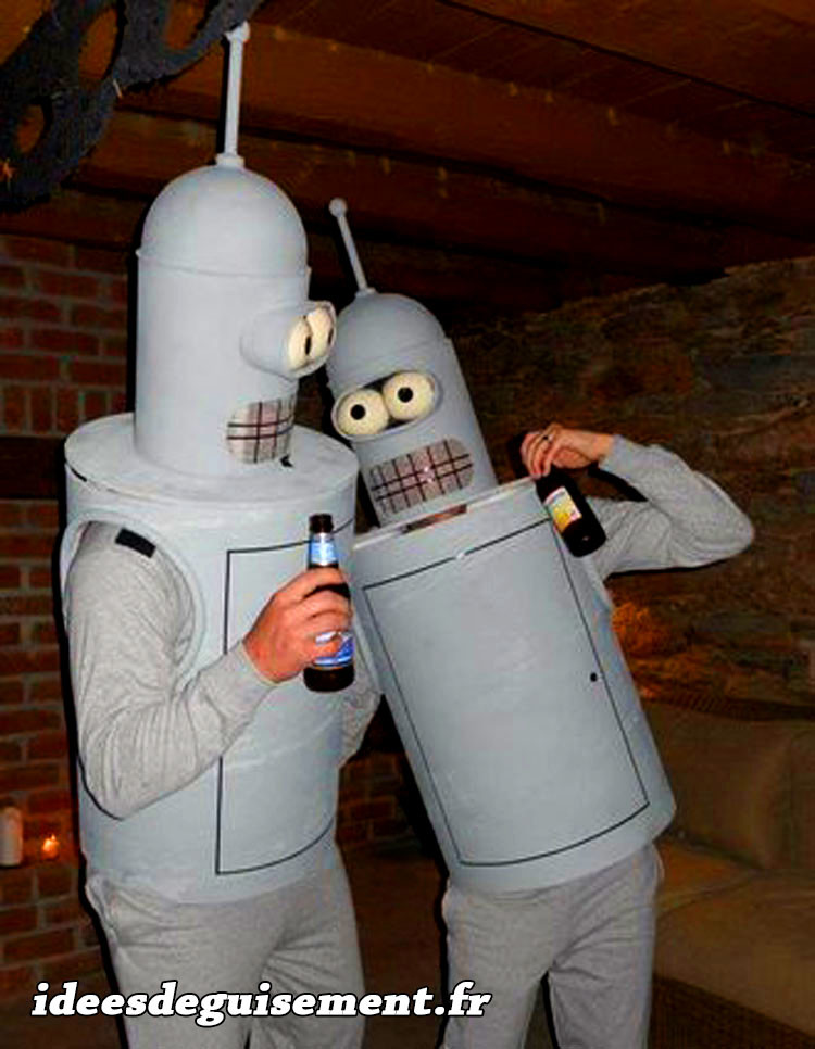 Bender de Futurama - Idees originales deguisement costume et cosplay dessin anime a deux en duo couple gris Halloween