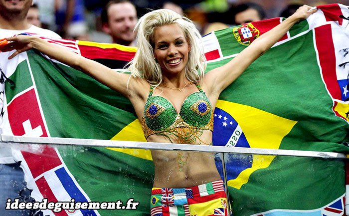Supportrice Brésilienne sexy pour la Coupe du monde