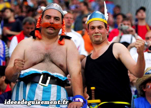 Costumes de supporters Français en Astérix et Obélix