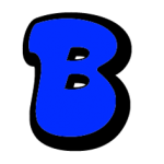 Blue letter B