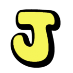 Yellow letter J