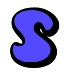 Lettre S bleue