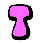 Pink letter T