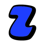 Blue letter Z