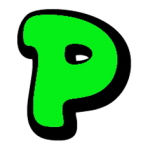 Letra P verde