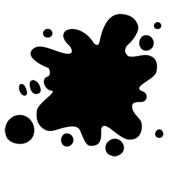 Éclaboussure déguisée en tache noir