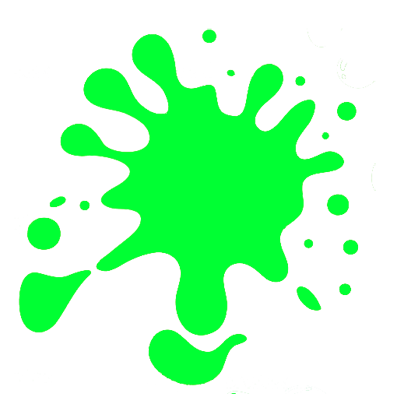 Salpicadura disfrazada de color verde