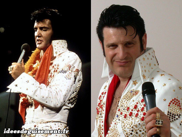 Costume réaliste du chanteur Elvis Presley