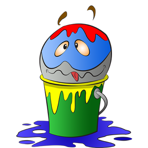 Costume idea of paint bucket alive