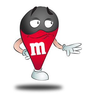 Costume de M&M's rouge