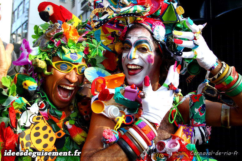 Déguisement original d'accessoires pour le carnaval de rio